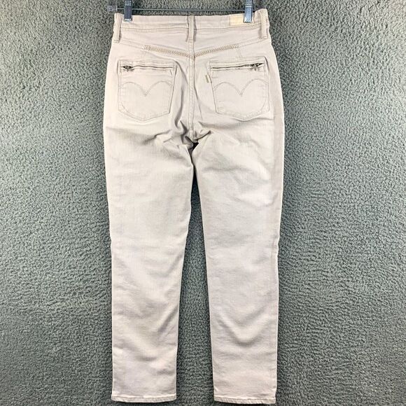 Levis Demi Curve Jeans Womens 27 Ivory Classic Rise Slim Leg Stretch Western - Picture 5 of 16